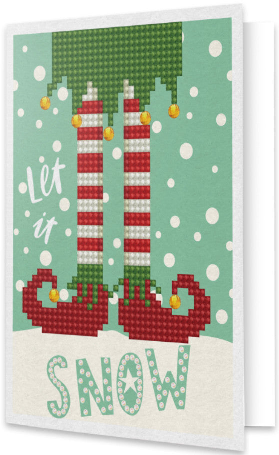 Diamond Dotz laat het sneeuwen wenskaart